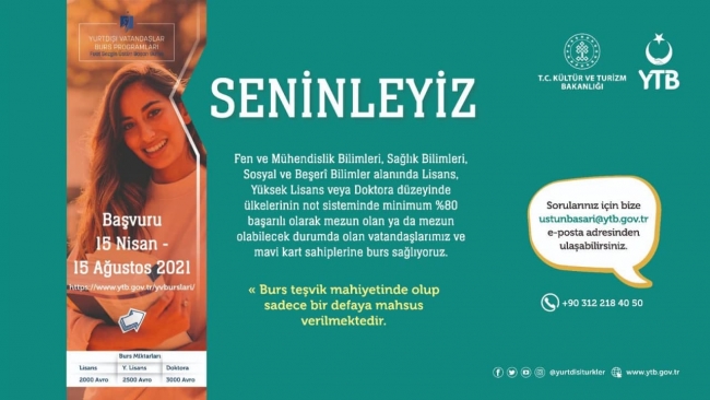 YTB'den yurt dışında akademik eğitim gören vatandaşlara burs