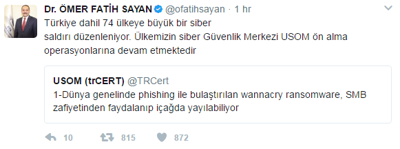 BTK Başkanı Sayan'dan siber saldırı uyarısı