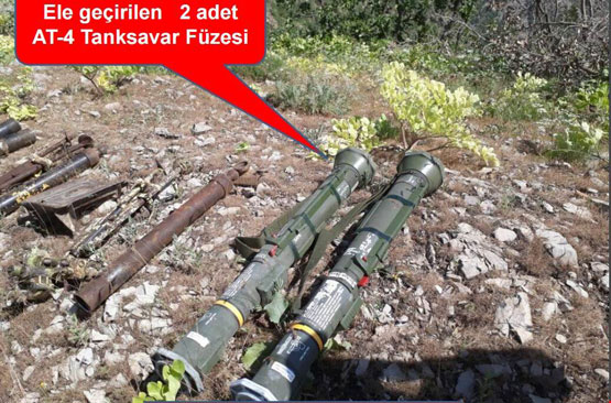 Şırnak'ta AT-4 tanksavar füzesi ele geçirildi