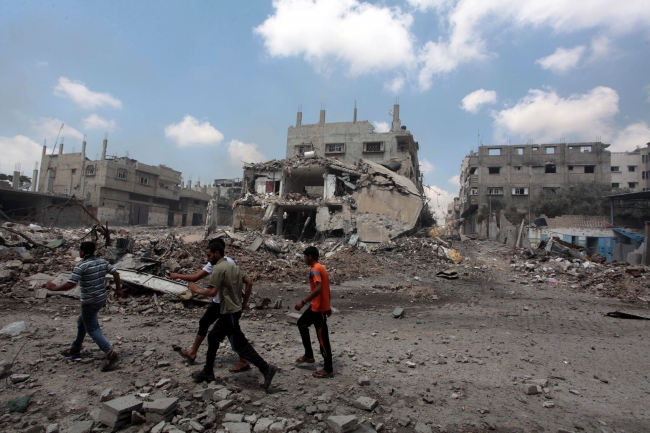 İsrail, Gazze'nin Şucaiyye Mahallesi'nde katliam yaptı. 20 Temmuz 2014. | Fotoğraf: AA