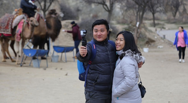 Kapadokyada Çinli turist yoğunluğu