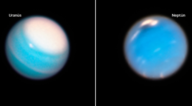 Hubble Neptün ve Uranüs'teki fırtınaları görüntüledi