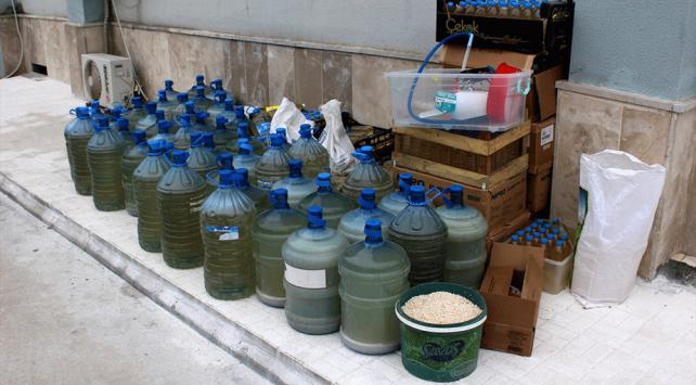 Tokat'ta bin 400 litre sahte içki ele geçirildi