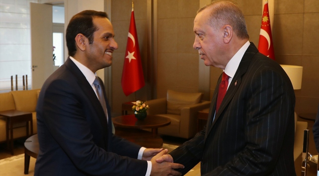 Cumhurbaşkanı Erdoğan Katar Başbakan Yardımcısını kabul etti