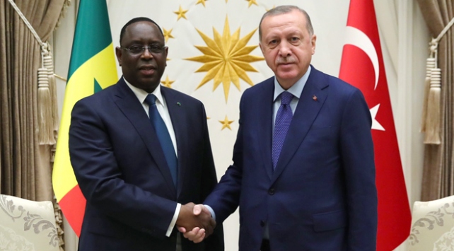 Cumhurbaşkanı Erdoğan Senegal Cumhurbaşkanı Sall ile bir araya geldi