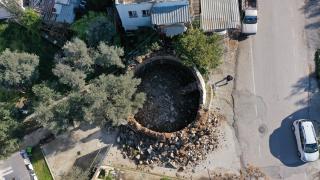Bodrum'da asırlık su sarnıcı çöktü