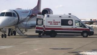 Kalp hastası bebek ambulans uçakla Konya'ya sevk edildi