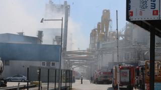 Kocaeli'de ahşap fabrikasında patlama ve yangın