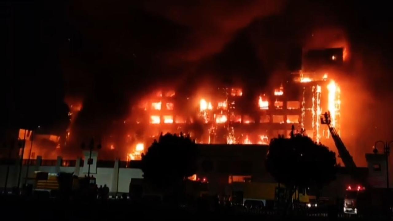 Mısır'da İsmailiye Emniyet Müdürlüğü'nde yangın çıktı